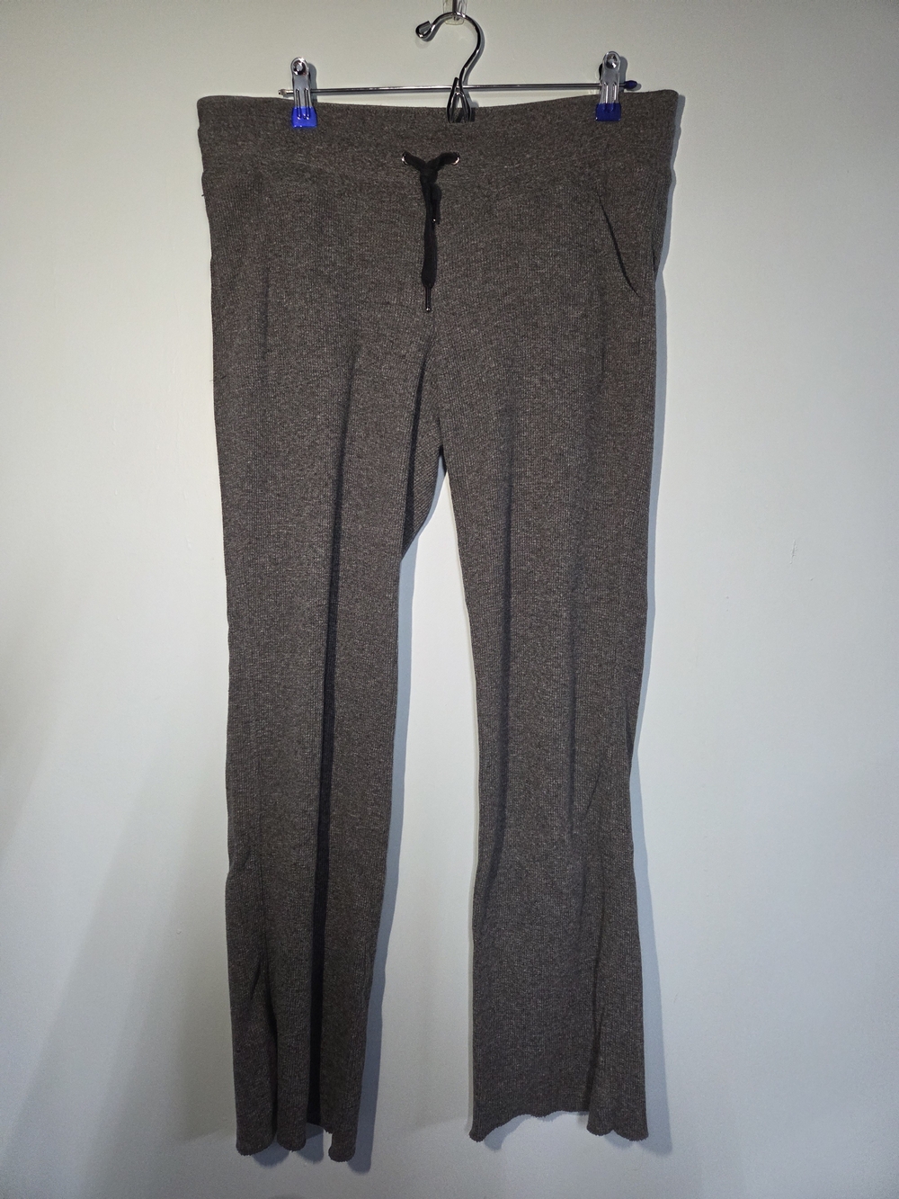 Calvin Klein Performance Heather Gray Boot-Cut Drawstring Pants